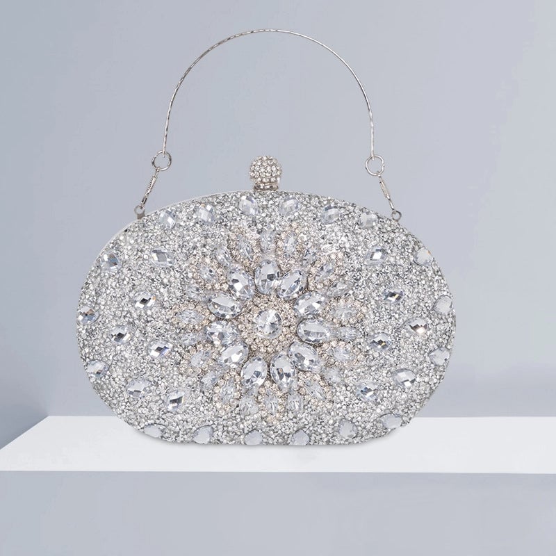 Sunflower Diamond-encrusted Dinner Bag Fashion Banquet Women's Clutch Bag Personality Dress Evening Bag