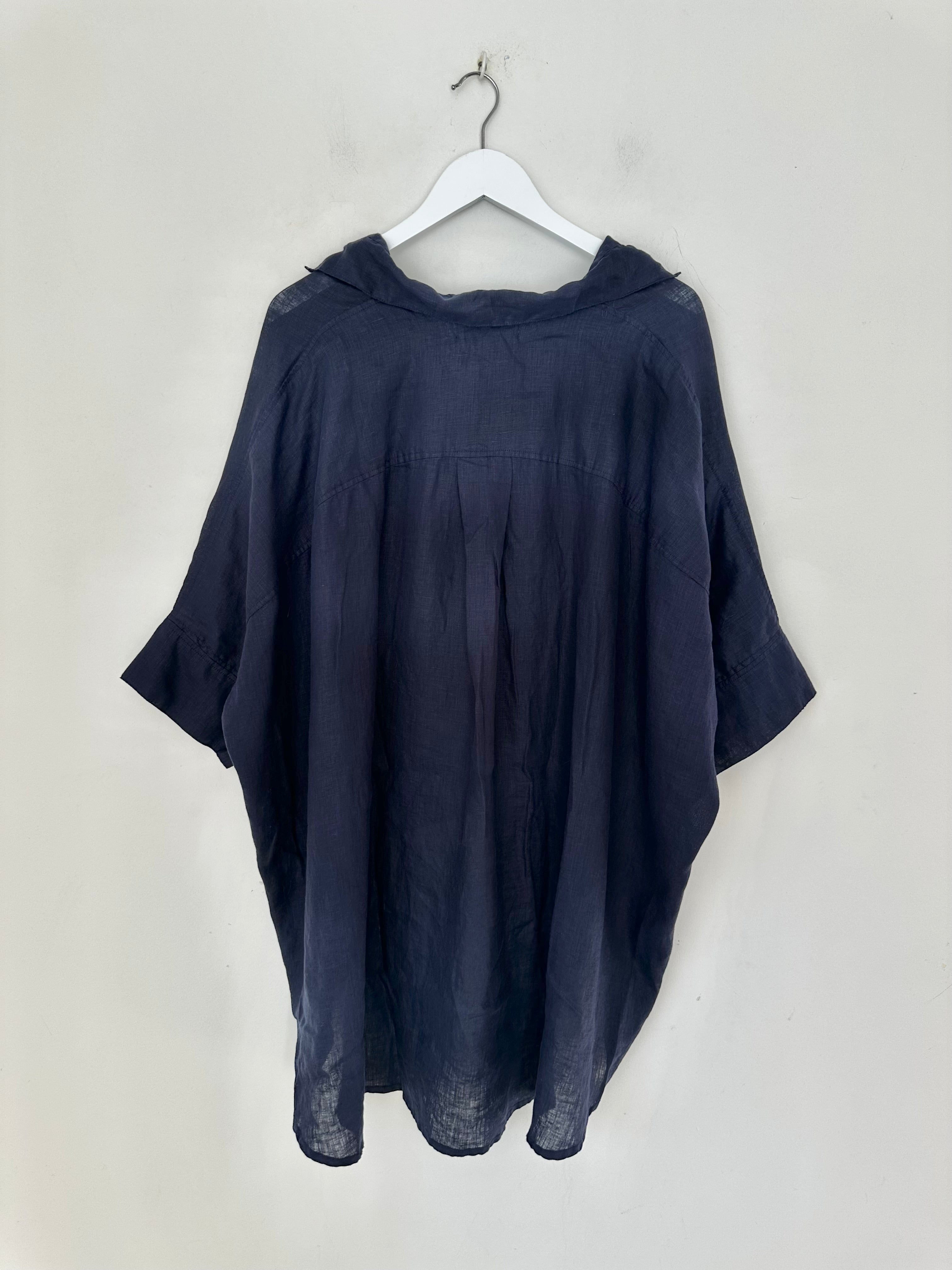 issey shirt - indigo linen