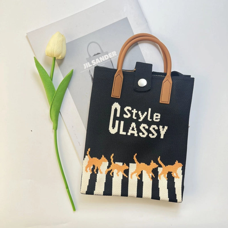 Women's Polyester Color Block Vintage Style Classic Style Square Magnetic Buckle Shoulder Bag