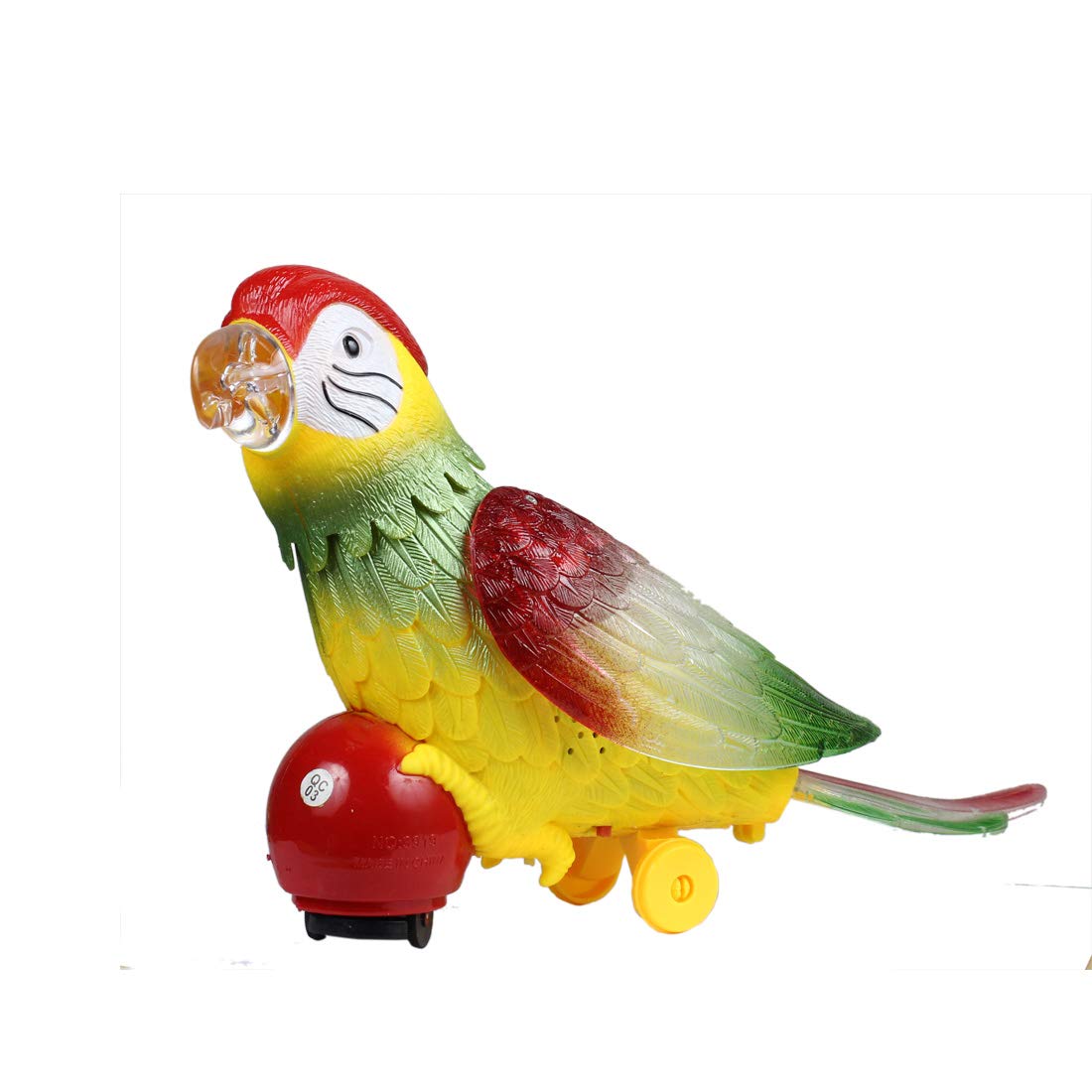 Funny Electric Parrot Moving Wings With 3D Lights And Dynamic Music - (Multicolor)