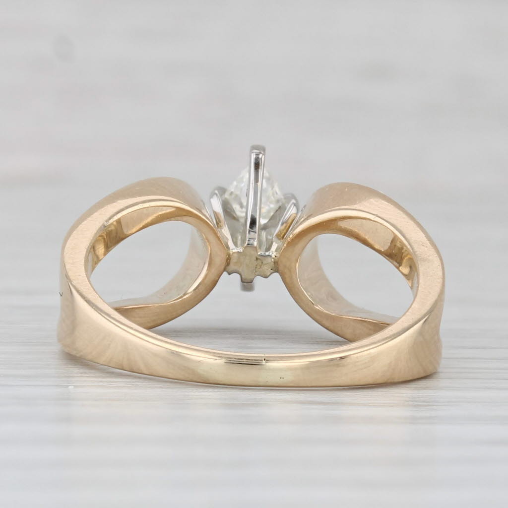0.47ct Pear Diamond Solitaire Engagement Ring 14k Yellow Gold Size 7