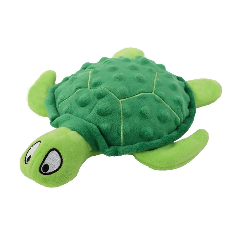 New Dog Vocal Toy Turtle 25cm Plush Turtle Companion Interactive Doll Pet Products Bite Resistant