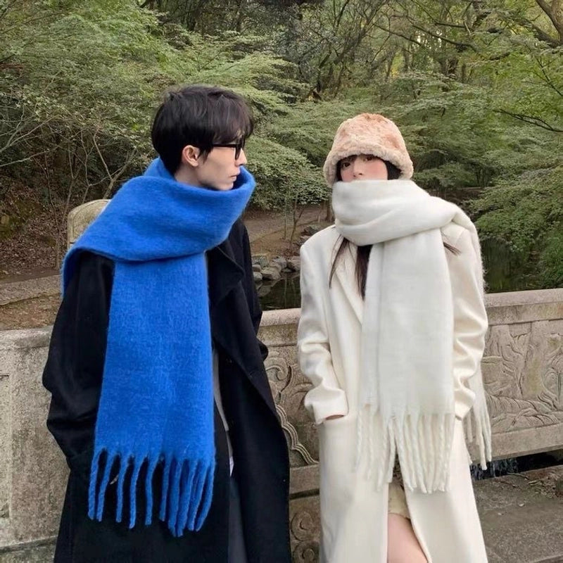 Women's Minimalist Classic Style Solid Color Polyester Scarf