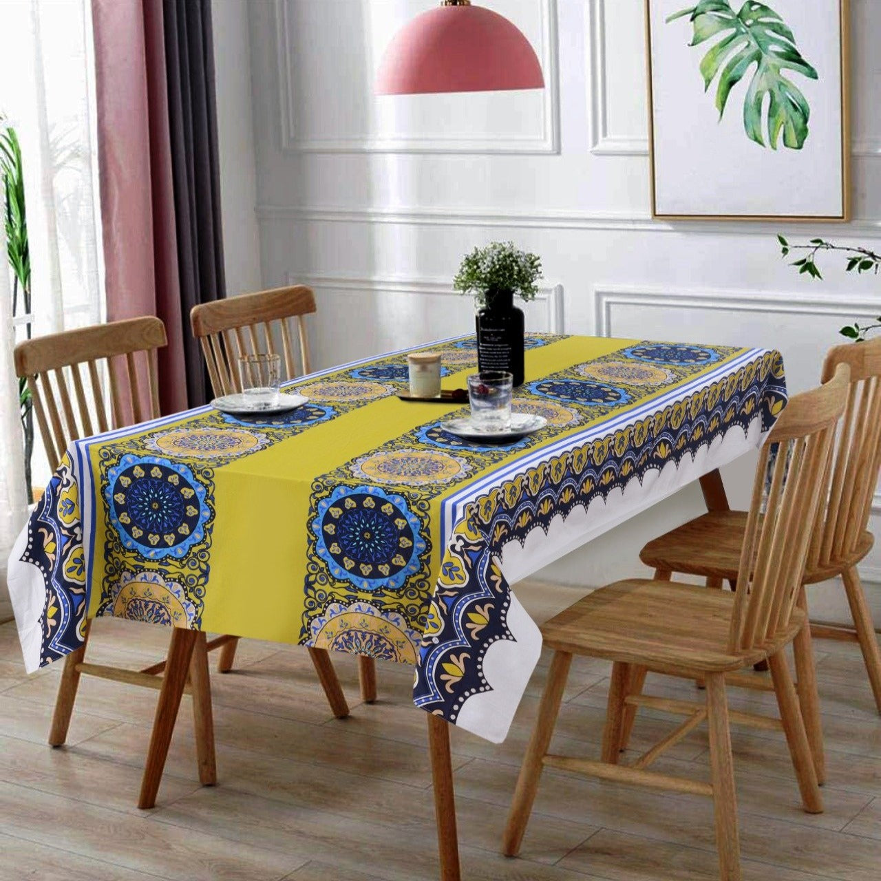 6 & 8 Seater Digital Printed Table Cover(4592)-TB40