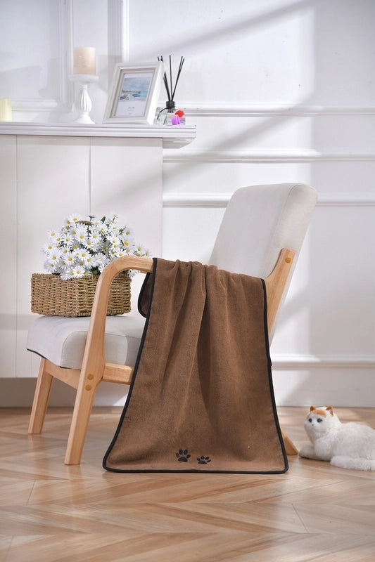 Pet Towel Water-absorbing Quick-drying Bath Towel Dog Cat Bathrobe