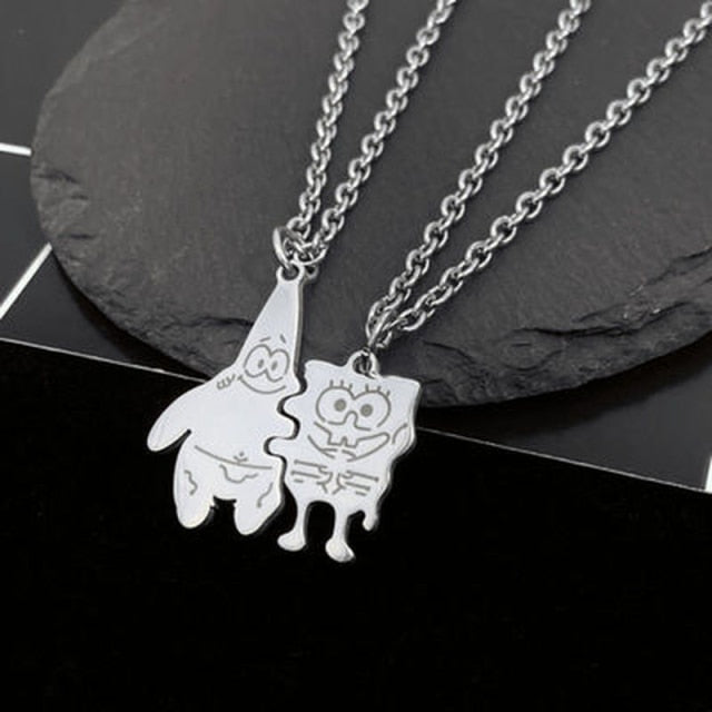 Spongebob Patrick Friendship Necklace