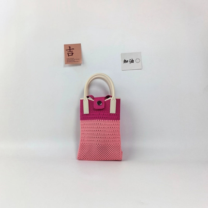 Women's Polyester Color Block Streetwear Square Hidden Buckle Handbag