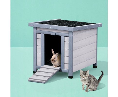 Pet Rabbit Hutch Outdoor Wooden Shelter Condo