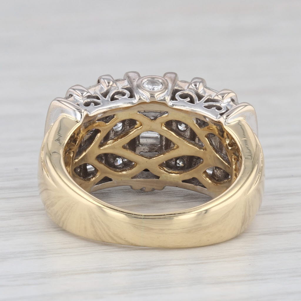 1.34ctw Baguette Diamond Ring 18k Yellow Gold Size 5.25-5.5