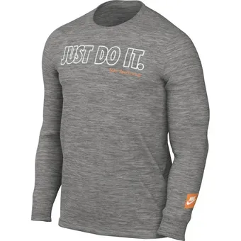 Buzo deportivo Hombre Nike Tee Long Sleeve Just Do It-Gris