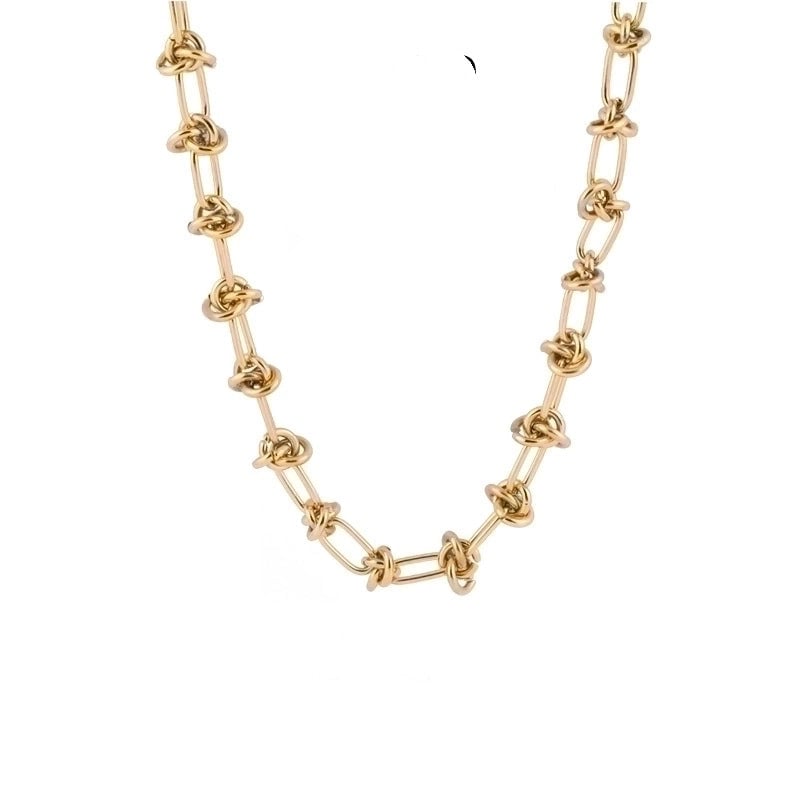 Geometric Titanium Steel Chain Necklace 1 Piece