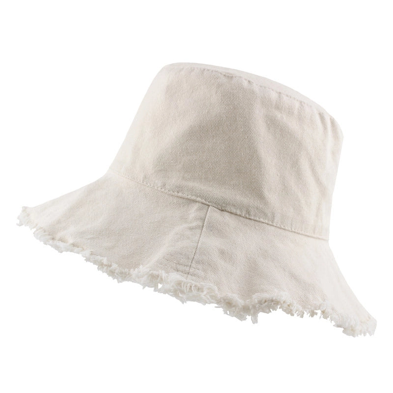 Women's Pastoral Minimalist Solid Color Wide Eaves Bucket Hat
