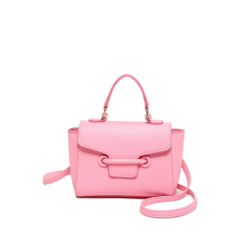 Women's Pu Leather Solid Color Vintage Style Classic Style Flip Cover Handbag