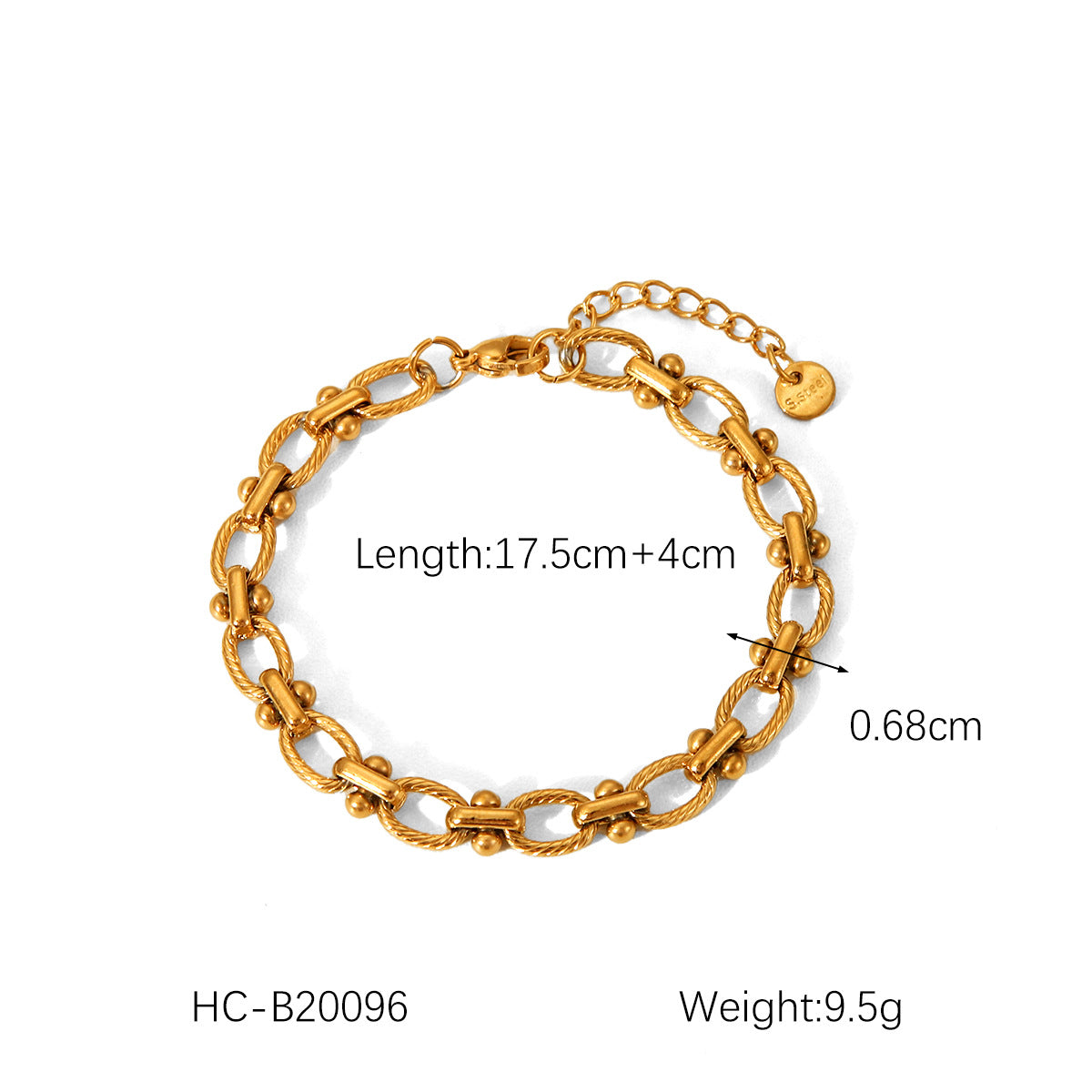Stainless Steel Bracelet Ot Buckle Love Pearl Bracelet Female Titanium Steel Jewelry