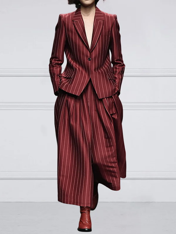 Loose Wide Leg Striped Casual Pants Bottoms Trousers