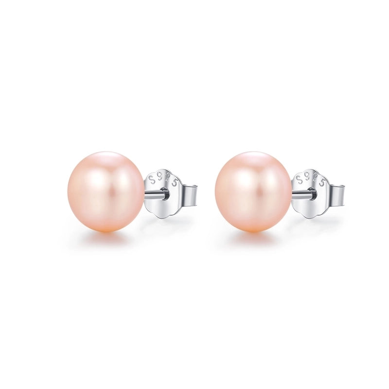 1 Pair IG Style Elegant Sweet Oval Plating 925 Sterling Silver Freshwater Pearl Ear Studs