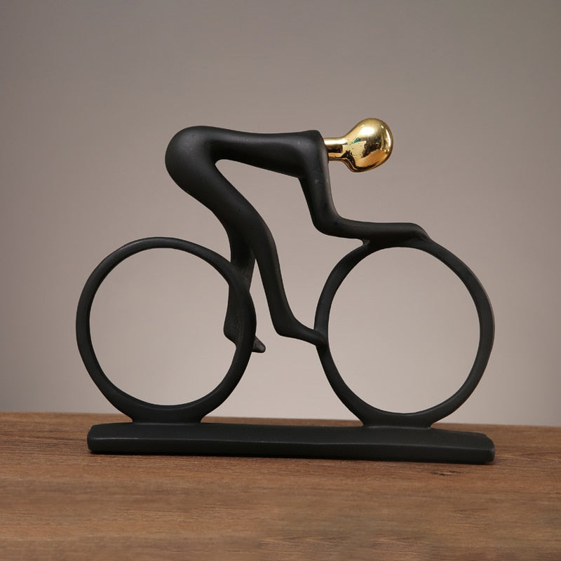 Nordic Abstract Cyclist Sculpture