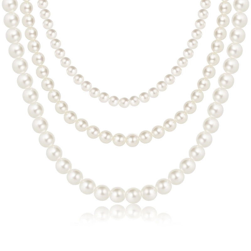 Fashion Round Artificial Pearl Women's Necklace 1 Piece