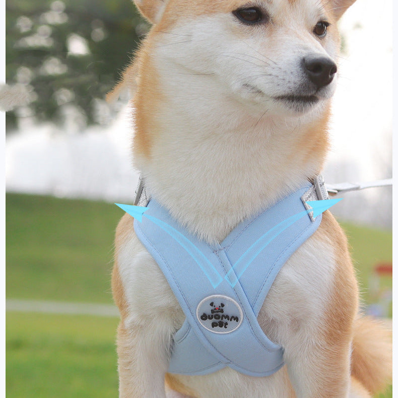Breathable Crossed Dog Harness Leash