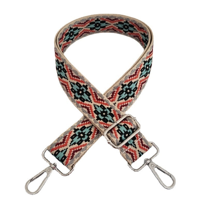 Polyester Cotton Geometric Bag Strap