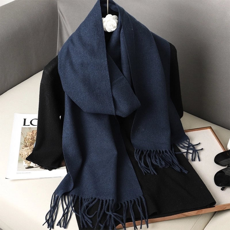 Women's Elegant Solid Color Imitation Cashmere Scarf