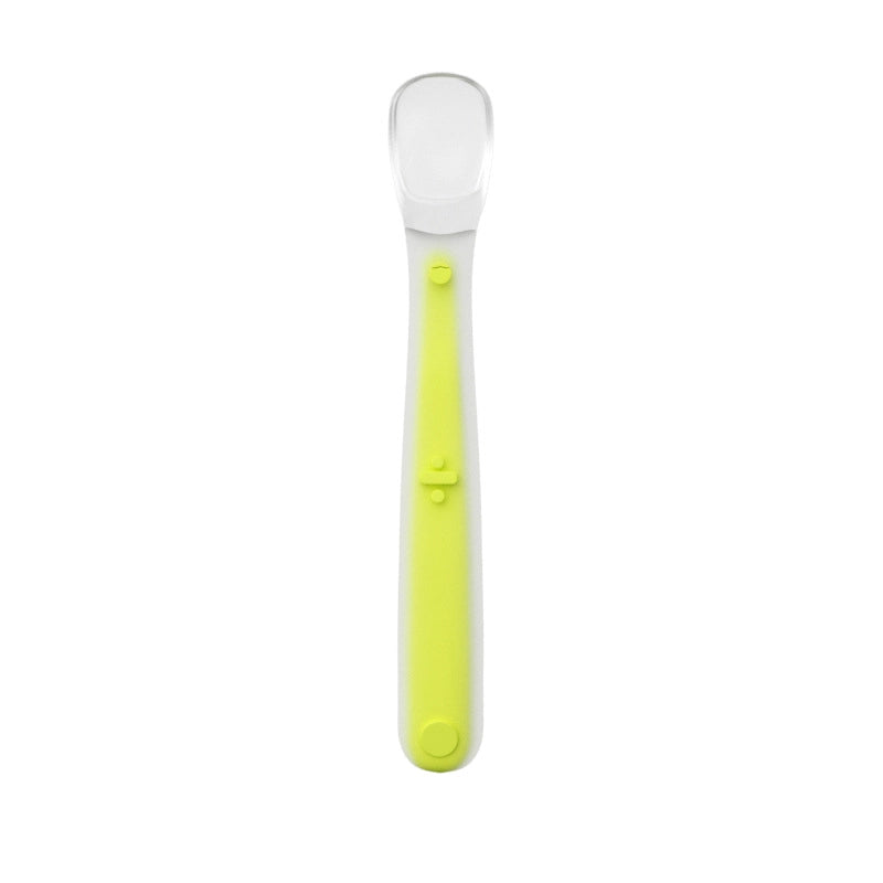 Silicone Spoon Newborn Baby Supplementary Food Spoon Baby Feeding Water Soft Spoon Children's Tableware Training Eating Fruit Mud