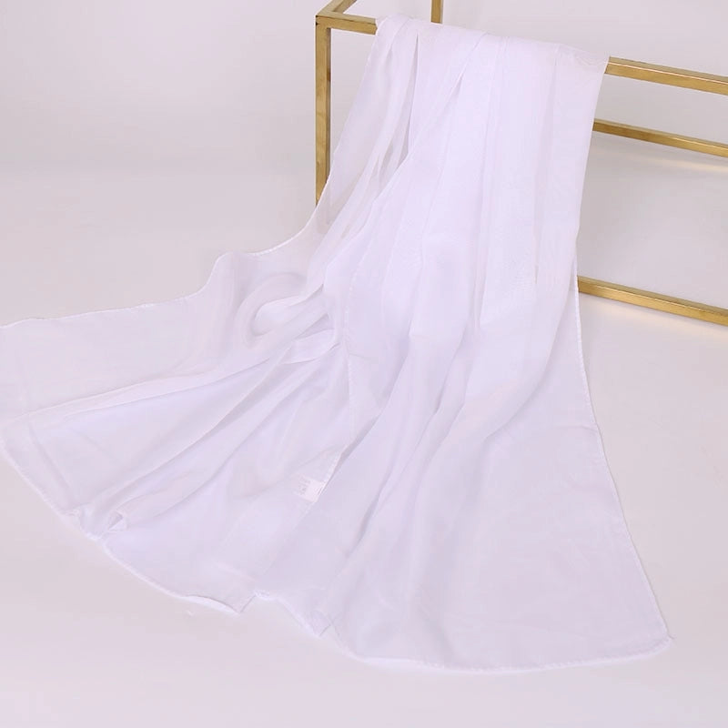 Women's Streetwear Solid Color Chiffon Scarves & Gloves