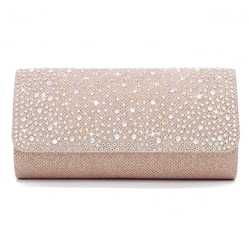 Black Gold Silver Polyester Solid Color Square Evening Bags