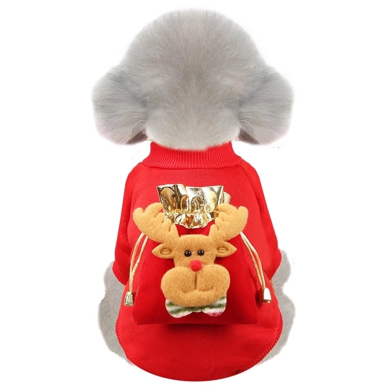 Cute Cloth Christmas Santa Claus Snowflake Elk Pet Clothing
