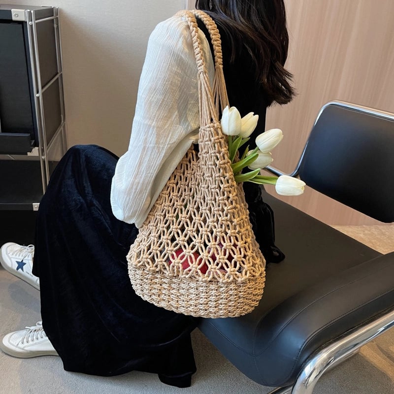 Women's All Seasons Straw Basic Shoulder Bag