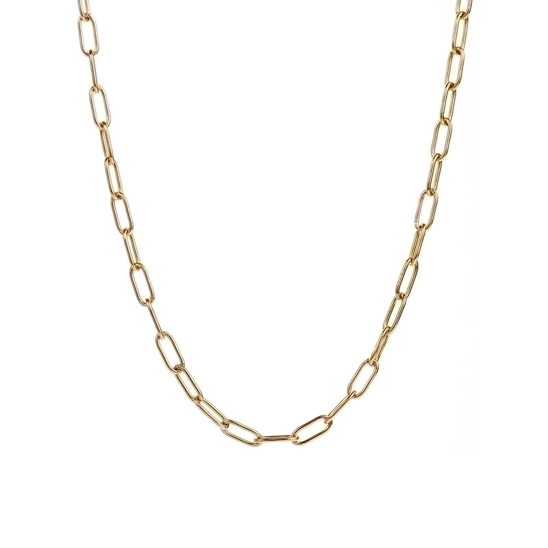 Casual Minimalist Solid Color 304 Stainless Steel 18K Gold Plated Stainless Steel Necklaces