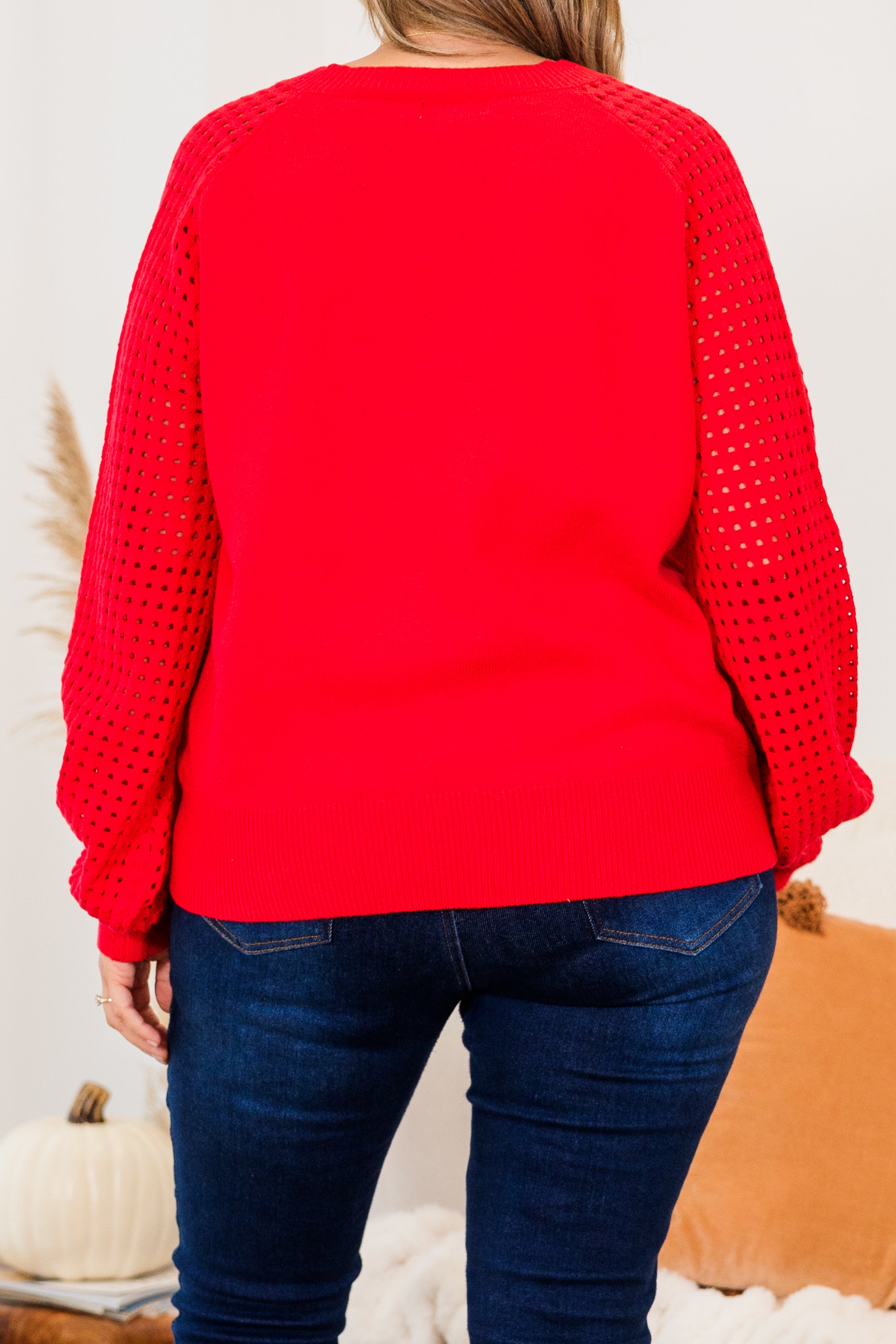 Lighten My Mood Sweater. Red