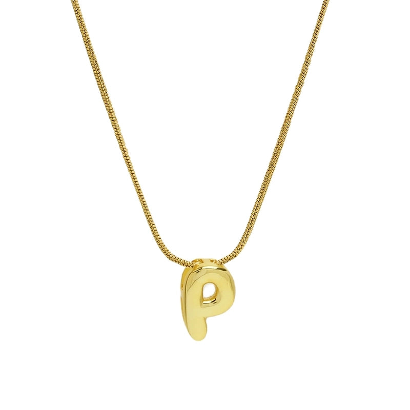 Basic Modern Style Classic Style Letter 304 Stainless Steel Brass Plating Pendant Necklace