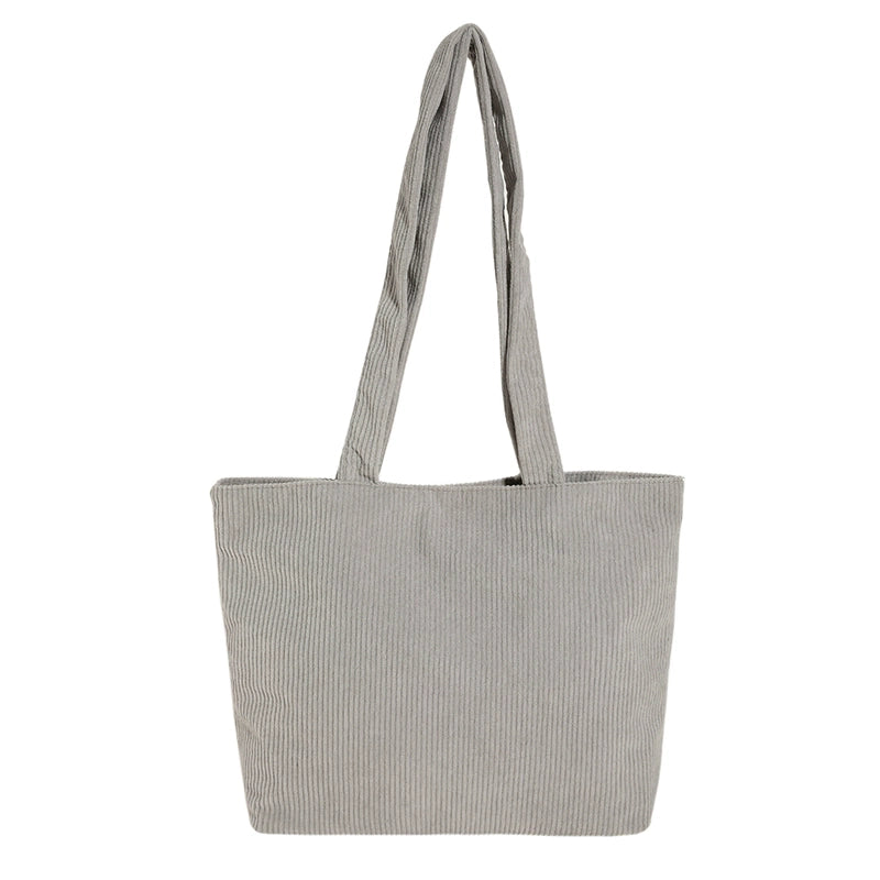 Women's Corduroy Solid Color Streetwear Square Zipper Shoulder Bag