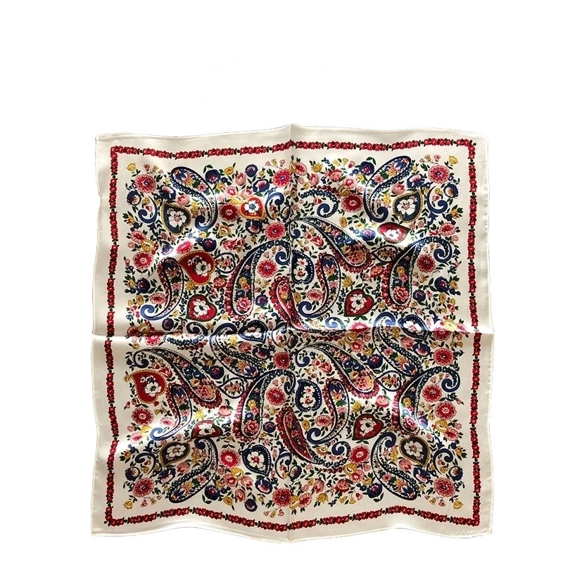 Women's Elegant Retro Printing Silk Printing Silk Scarf