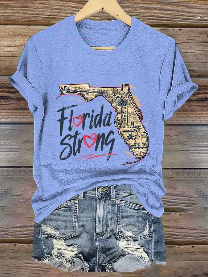 Women's 'Florida Strong' Print T-Shirt
