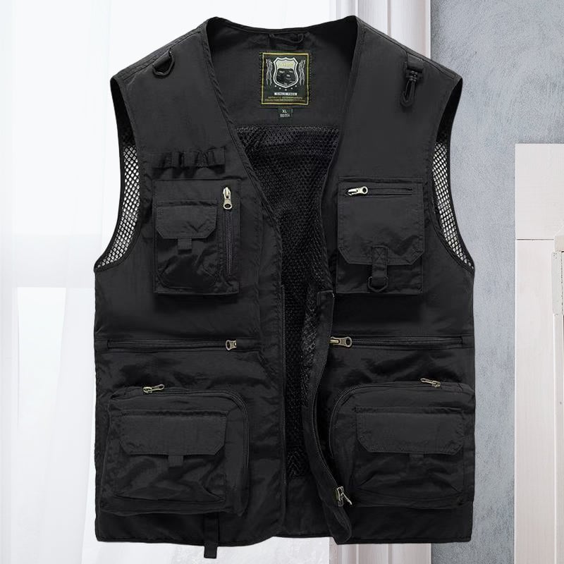 48% OFF Breathable Mesh Zip Cargo Vest