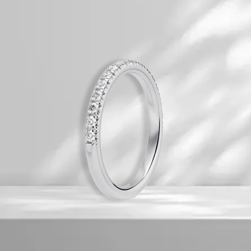 Trendy Design  Moissanite Eternity Ring 925 Sterling Silver Moissanite Ring for Women