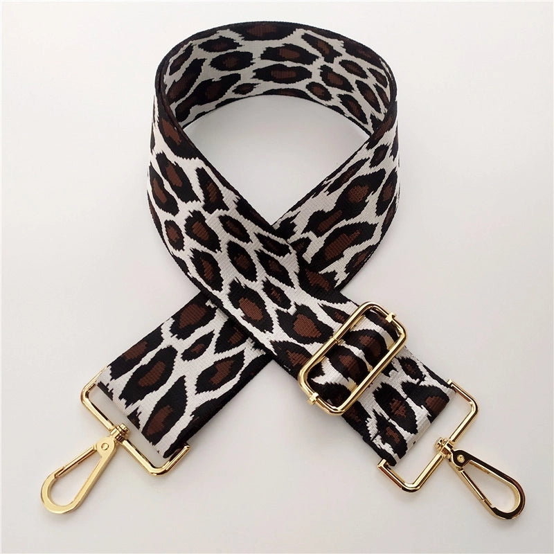 New Widened Thick Leopard Jacquard Webbing Accessories Straps