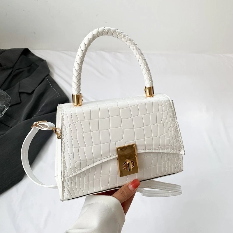 Women's Medium Summer Pu Leather Vintage Style Streetwear Square Bag