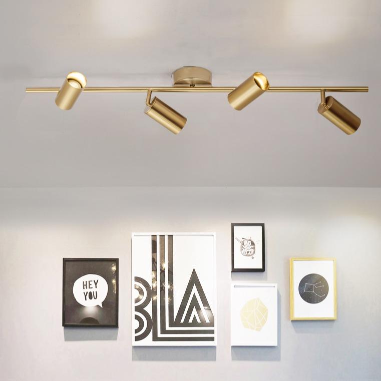 Asva 4 Heads | Brass Track Light