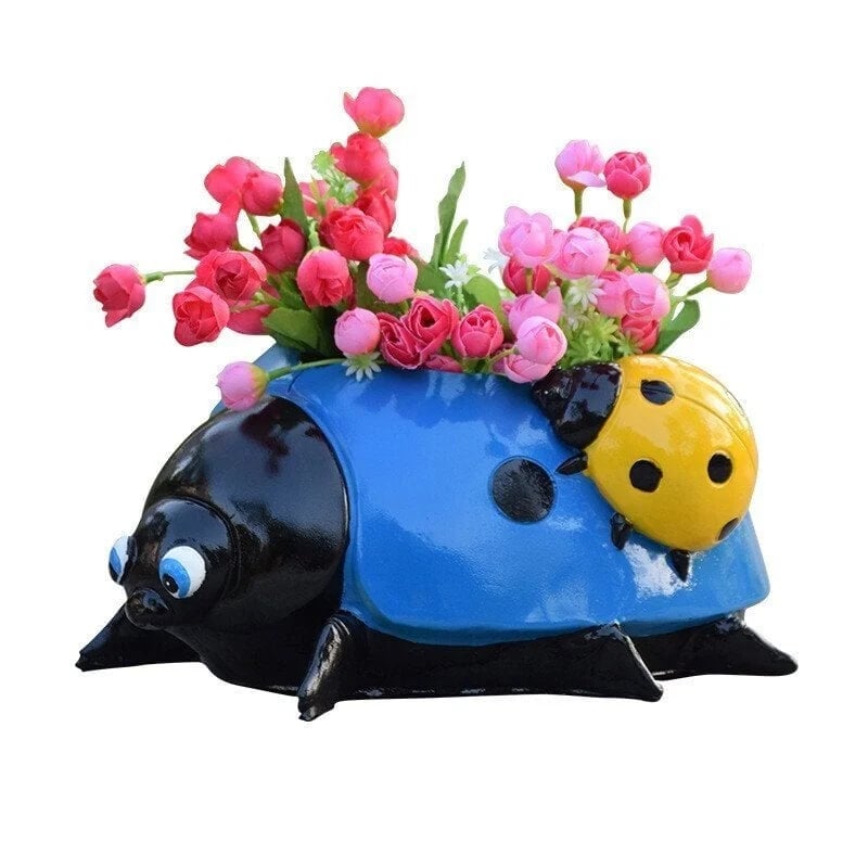 💖Hot Sale 49% 0ff-- Resin ladybug flower pot