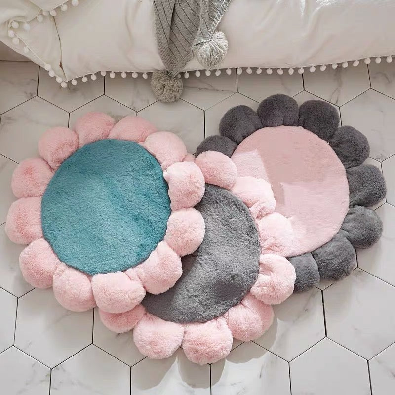 Warm Padded Flower Dog Cat Bed