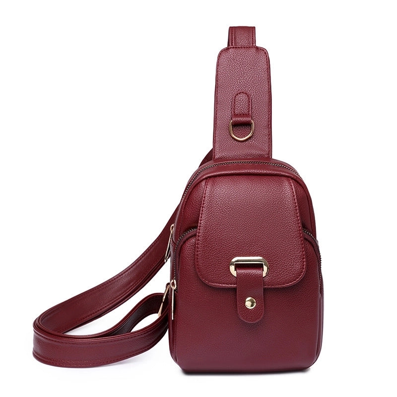 Women's Streetwear Solid Color Pu Leather Waist Bags