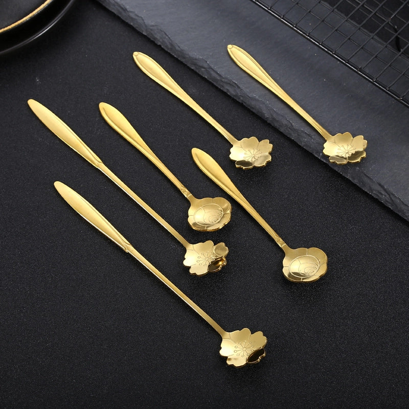 Cute Solid Color Stainless Steel Tableware 1 Piece