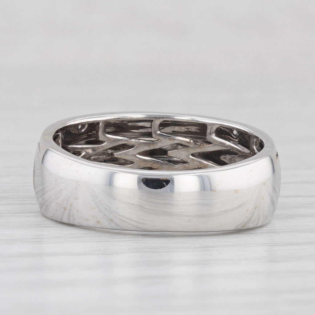 Vera Wang Love Men's Wedding Band Diamond 14k White Gold Size 10 Ring