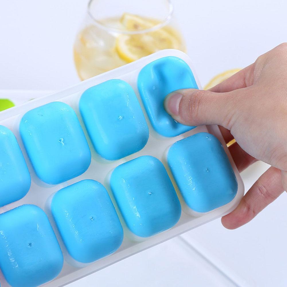 14 Grids Ice Cube Trays Molds Easy-Release Silicone Flexible Ice Cube Maker Square