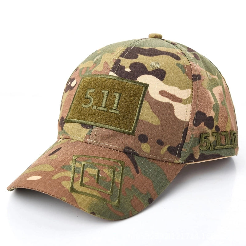 Camouflage Baseball Cap Men's 511 Embroidered Outdoor Sports Summer Sunscreen Hat Women's Military Training Hat