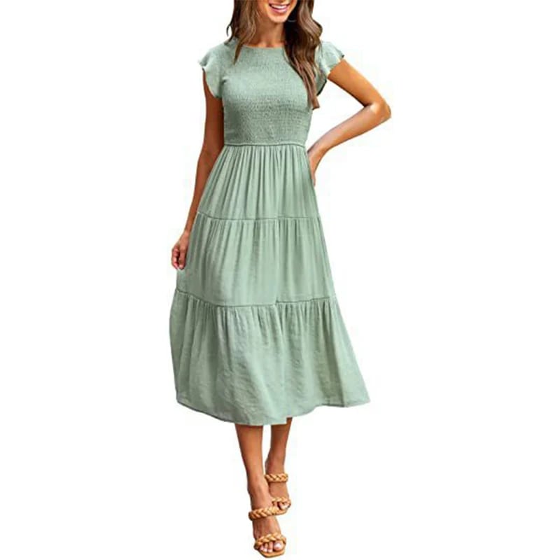 WOMEN'S SUMMER CASUAL FLUTTER SHORT MIDI DRESS 🔥 Extra 10% OFF At Checkout 🔥