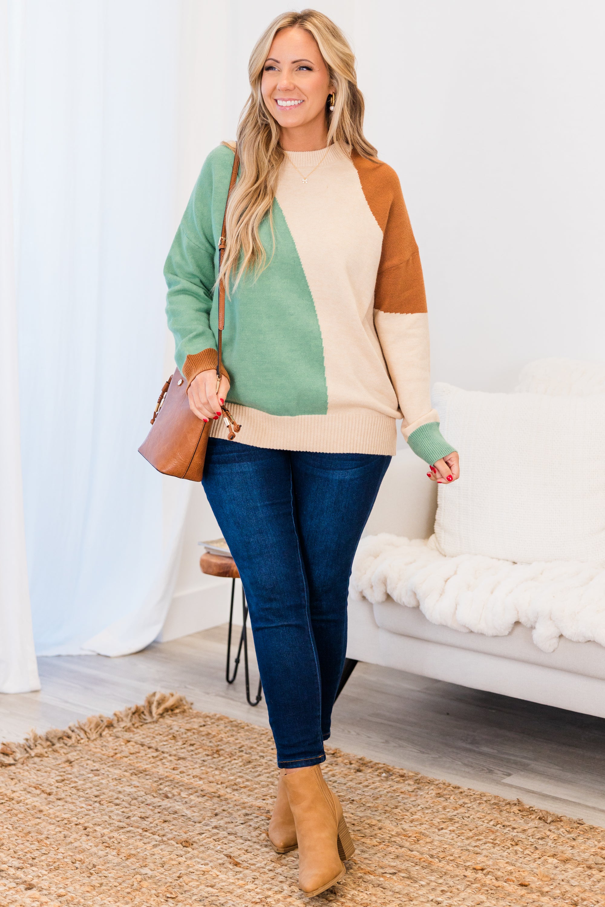 Almost Forever Sweater. Teal